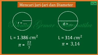 Finding the Radius and Diameter of a Circle If the Area is Known Finding the Radius and Diameter of a Circle If the Area is Known
