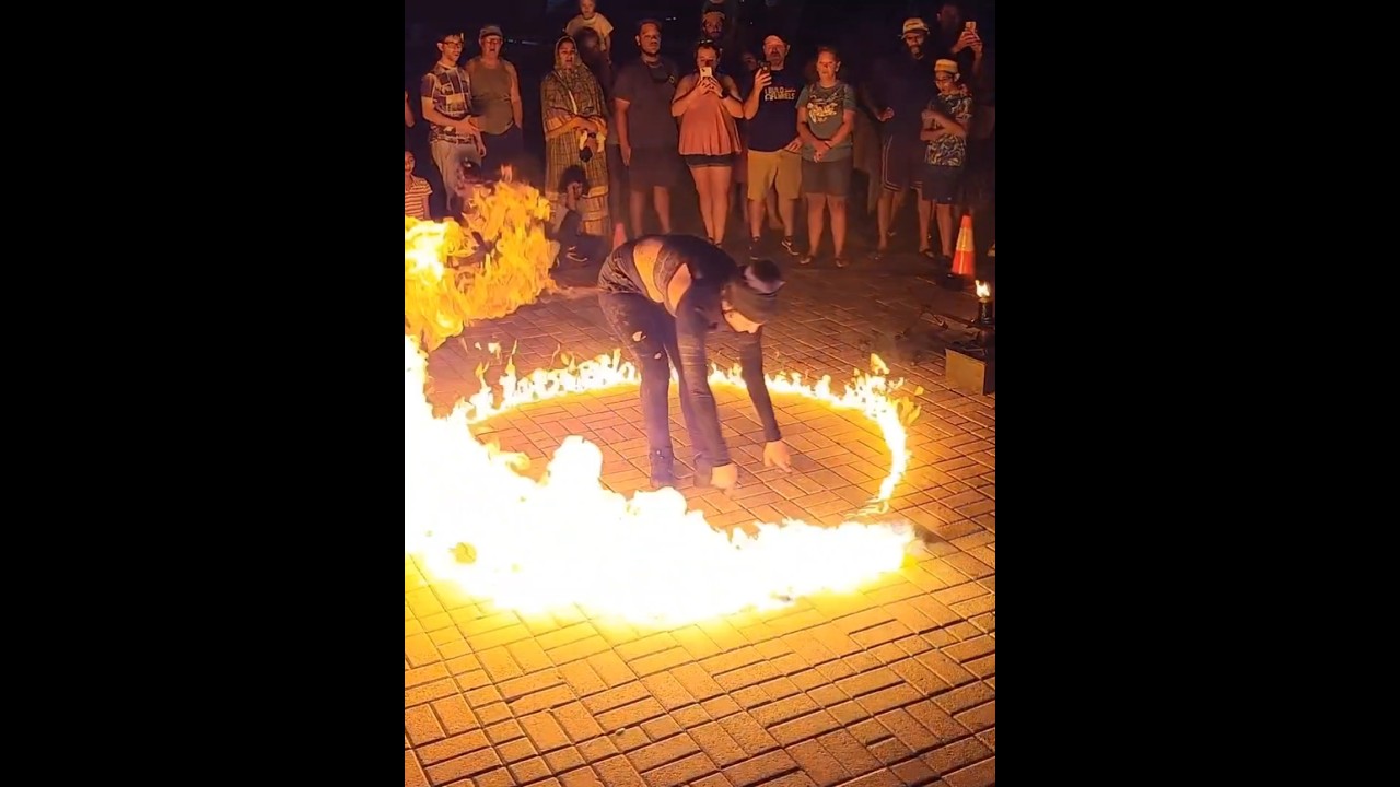 Fire Dancing / Fire Dancer. in Mallory Square Key West 