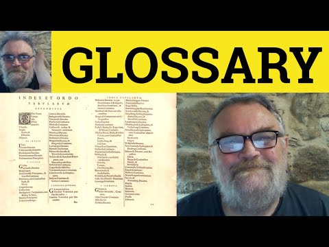 What Is A Glossary Example