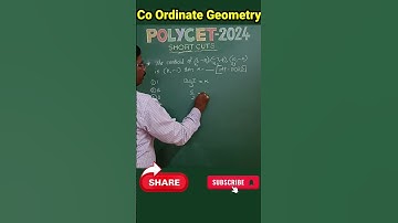 Co Ordinate Geometry Shortcuts for POLYCET 2024 || Trick#3