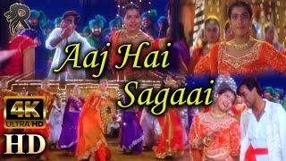 Aaj Hai Sagaai | 4K UHD | Pyaar To Hona Hi Tha 1998 | Kajol & Ajay Devgan | Alka Yagnik & Abhijeet Resimi