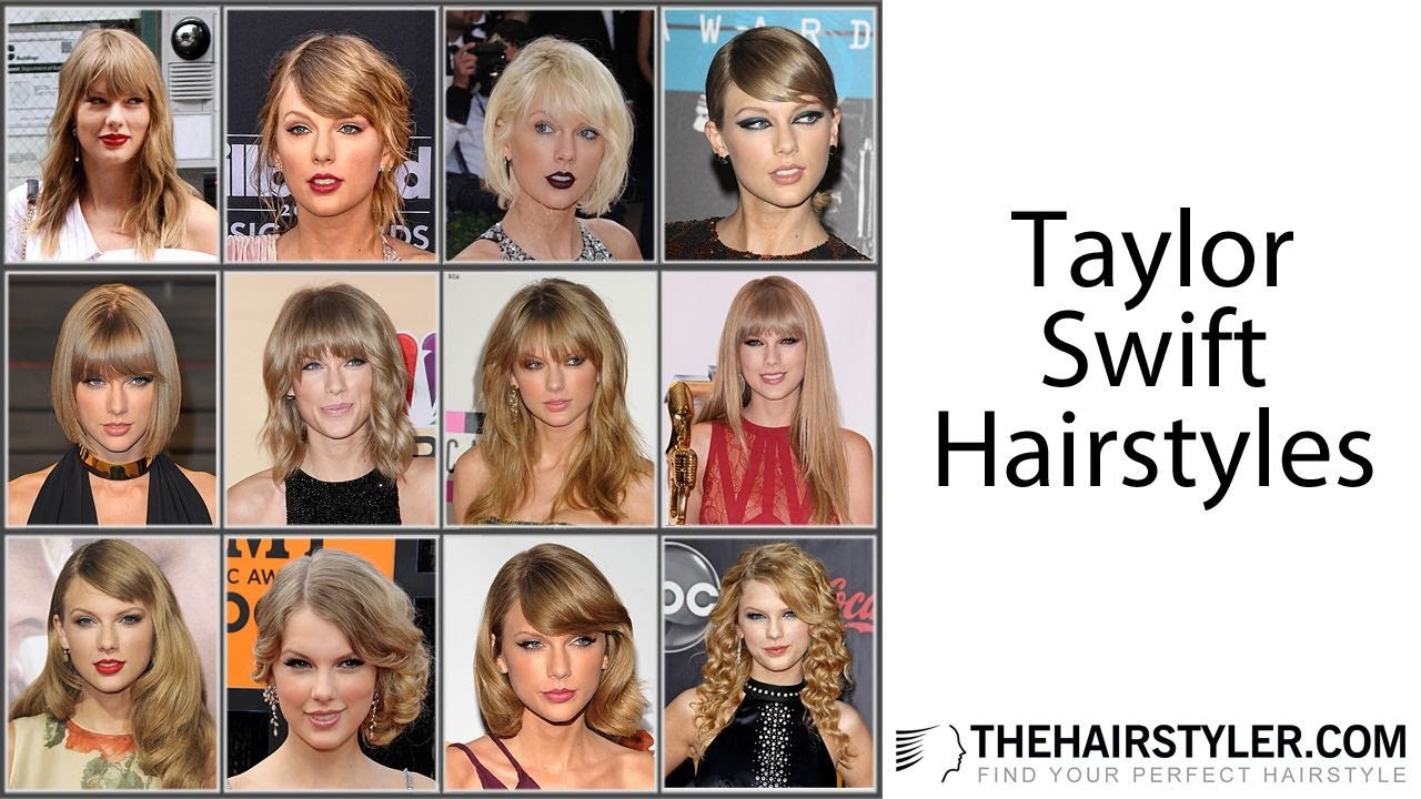 Taylor Swift Long Wavy Dark Blonde Hairstyle with Side Swept Bangs