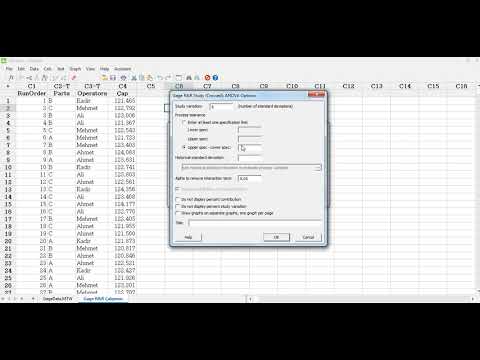 Gage R&R Study- Minitab Uygulamaları #minitab #istatistik - YouTube
