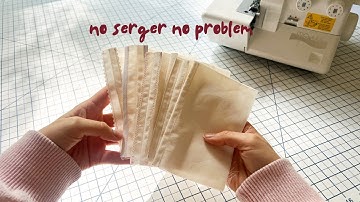 best ways to finish raw edges without an overlock machine or serger 🪡 sewing for beginners