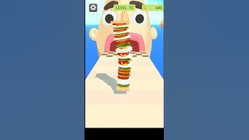 GAMEPLAY 70 LEVEL IN SANDWICH RUNNER #shorts #short #ytshort #trending #sandwichrunner #viralshort