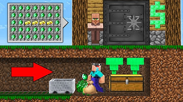 HOW to NOOB a ROBBERY VILLAGERS BANK? in Minecraft Noob vs Pro Animation