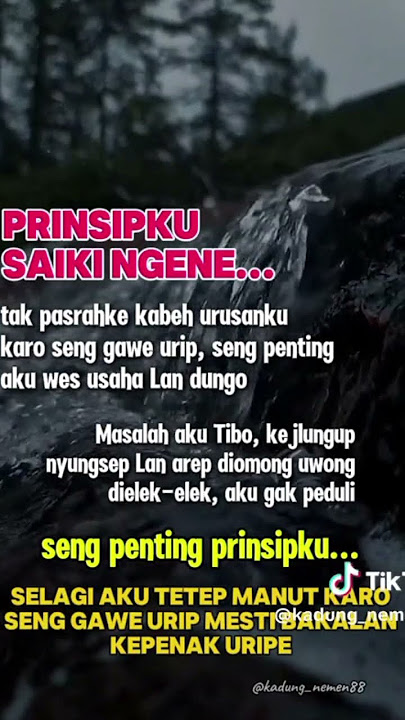 Prinsipku sak Iki ngene
