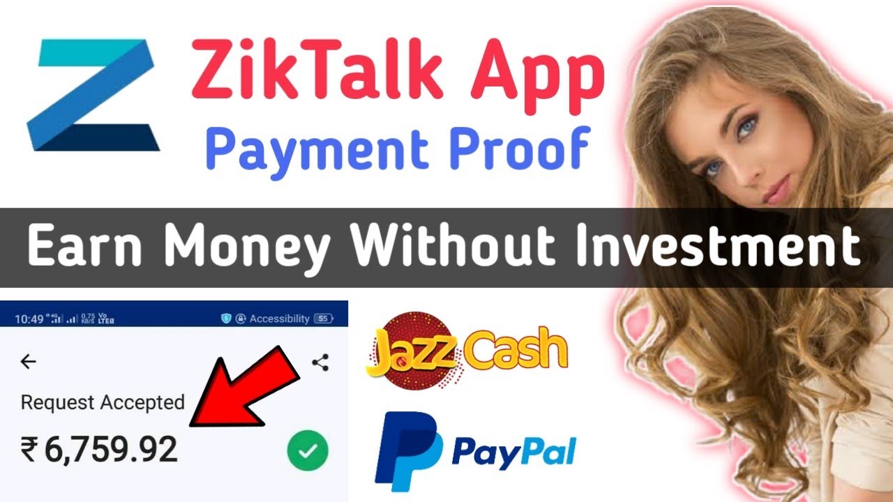 Earn Money Online Without Investment in Pakistan By ZikTalk App - ZikTalk App Withdraw Proof