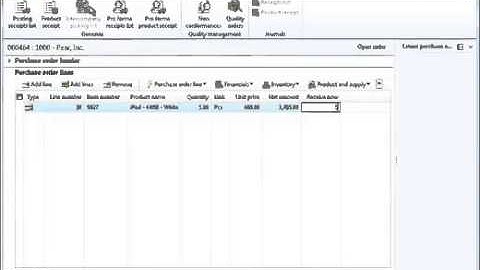 Dynamics AX 2012 Trade   Purchase Orders   Receiving