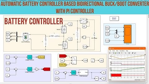 Automatic Battery Controller for Bidirectional buck/boost Converter with PI Controller in MATLAB