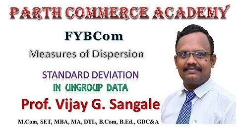 FYBCom Business Mathematics & Statistics Measure of Dispersion Standard Deviation in Ungroup data