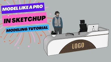 Modern Reception Desk Modeling in SketchUp – Step by Step