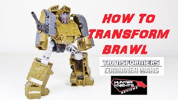 How to transform BRAWL Combiner Wars Transformers Deluxe Class tutorial
