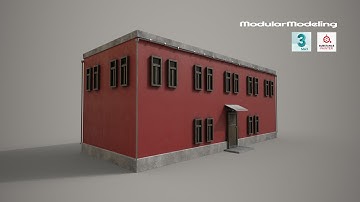 Create Low-Poly Modular House ( In waiting Cyberpunk2077 ) Timelapse