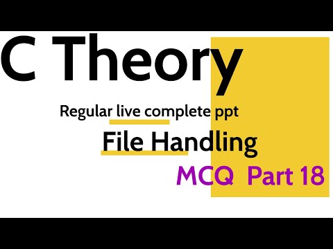 C language Theory tutorial in ppt || C language MCQ || file handling ||REGULAR LIVE || THEORY||c ppt