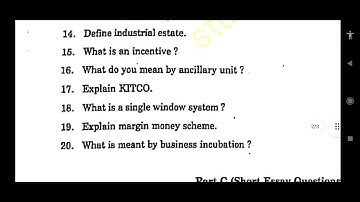 ENTREPRENEURSHIP DEVELOPMENT - previous year question papper/important  / 4th sem/calicut university