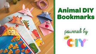 Animal Bookmark DIY, How to Make A Corner Bookmark || Crayola CIY Diy Thanksgiving Turkey Corner Bookmark With Printable Template