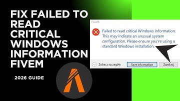 Oplossing voor "Kan kritieke Windows-informatie niet lezen" — FiveM-fout OPGELOST (Alle oplossing...