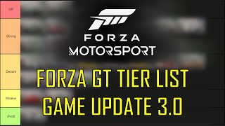 UPDATED Forza GT Car Tier List - Forza Motorsport Update 3.0