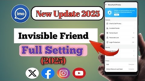 imo New🔥 Update | imo invisible friend settingI Girl❤️ Friend ka number hide kare 2025