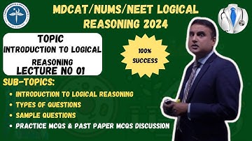 Introduction to Logical Reasoning || MDCAT/NUMS/NEET/LOGICAL REASONING || PRACTICE MCQs ||