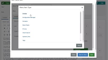 Joomla 4 0: Adding a menu link in an existing or new article