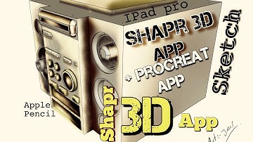 Draw With Shapr3D  And  Procreate app Using Apple Pencil