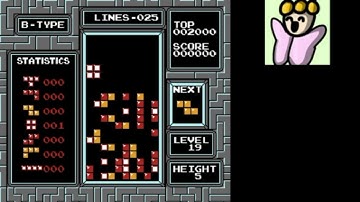 NES Tetris - 19-5 Cleared