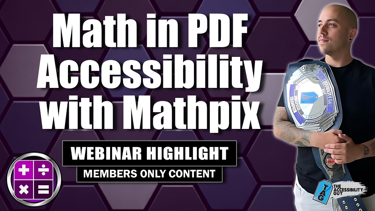 Accessible Math in PDF with MathPix | Training Highlight - YouTube