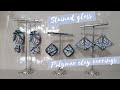 Stained glass earrings | How to make polymer clay earrings for beginner