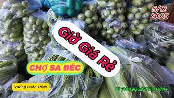 Giá Bầu,Dưa leo,Khổ Qua,Bí Đau chợ SA ĐÉC sụt giảm nhiều 5/12/2025