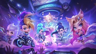 Cinematic K/DA All Out Ahri Prestige, Seraphine, Evelynn, Akali & Kai'sa Chibi - TFT: Golden Spatula