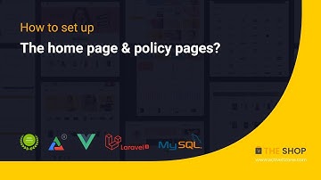 How to set up the home page and policy pages || The Shop - PWA eCommerce CMS ||