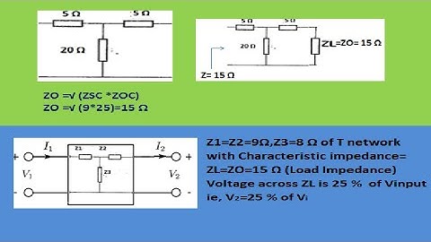 T network Characteristic impedance at pre determined Voltages