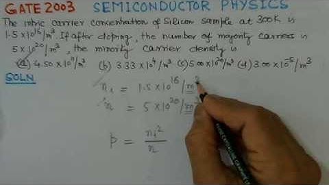 ELECTRONIC DEVICES| Semiconductor Physics - Solution to 1995,1997, 2003 GATE Problems