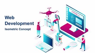 Web Development - Isometric Concept After Effects Templates