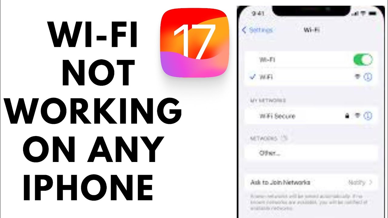 How To Wi-fi Not Working On Iphone After Ios 17 Update - YouTube