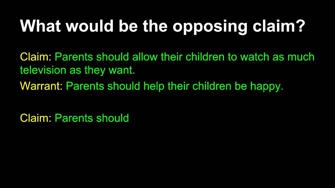 Argument Tutorial 4 Opposing Positions YouTube