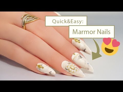 Quick Easy Marmor Nagel Leicht Gemacht Trendnails Youtube