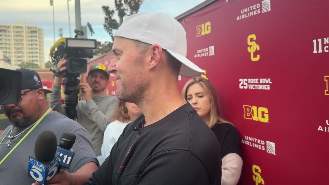 USC HC Lincoln Riley talks fake punt, Iowa game, and more!