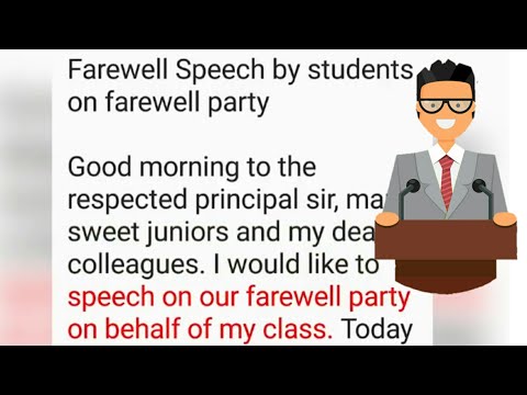 farewell speech of a teacher to students