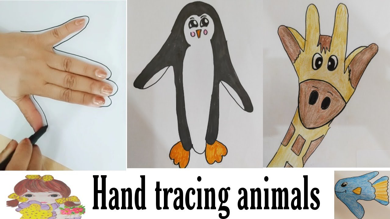 Hand tracing animals 22 simple drawing tricks for kidssheen nasir