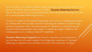 Dynamic Balancing Services
