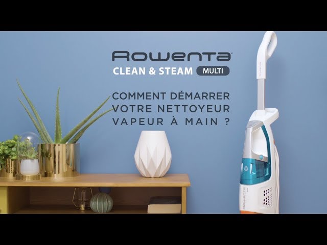 Zoom sur le balai 2 en 1 Clean and Steam Rowenta qui aspire et qui