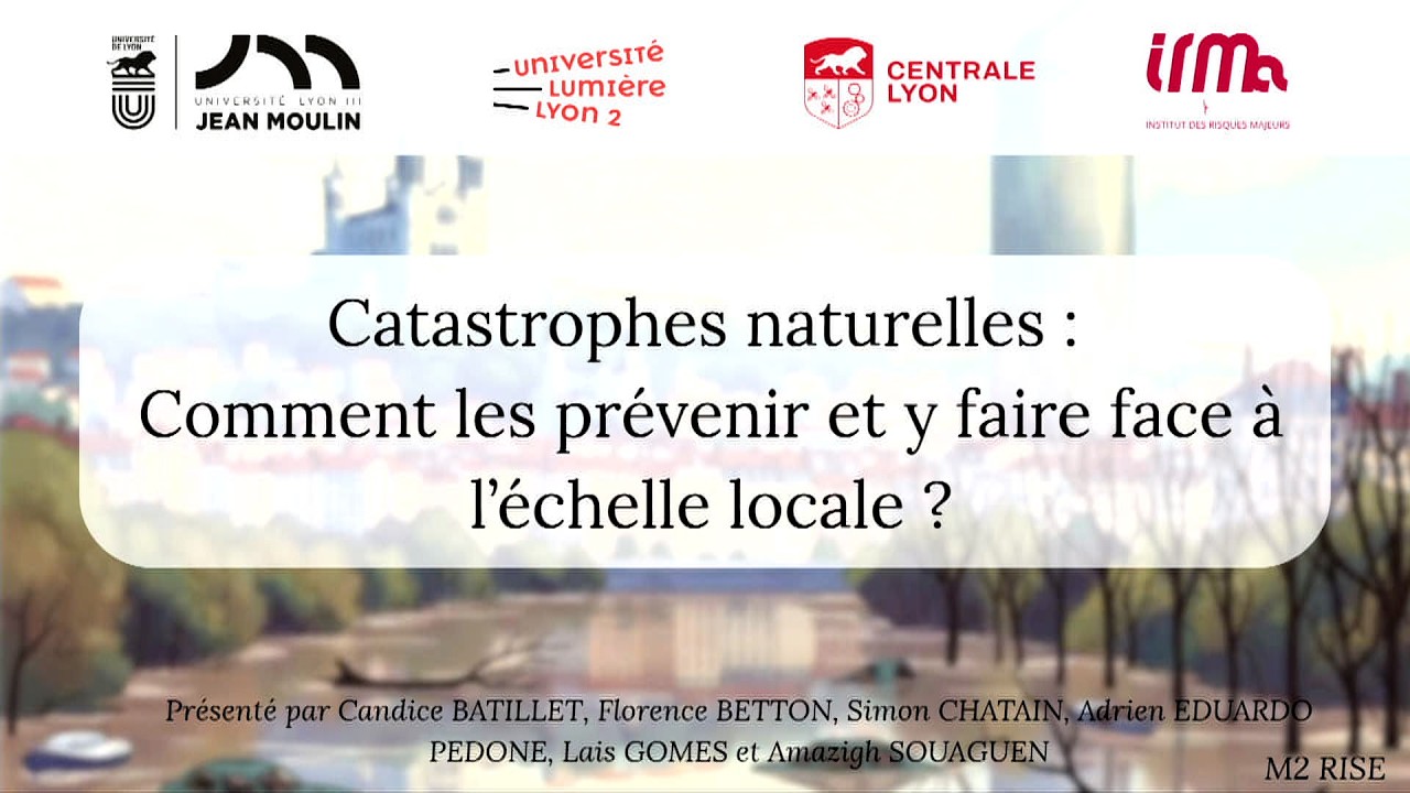[Conférence-débat] Catastrophes naturelles: comment les prévenir et y faire face à l’échelle locale?