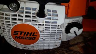 Stihl ms 250 после недели работы!