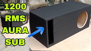 #Aura1200RMS Subwoofer Enclosure Heavy Bass Box Setup | TSB Audio Custom Build