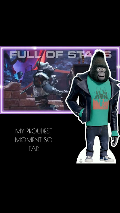 Sing-along with Johnny Cardboard Cutout to Sky Full of Stars | Sing 2 #sing2 #shorts #starcutouts