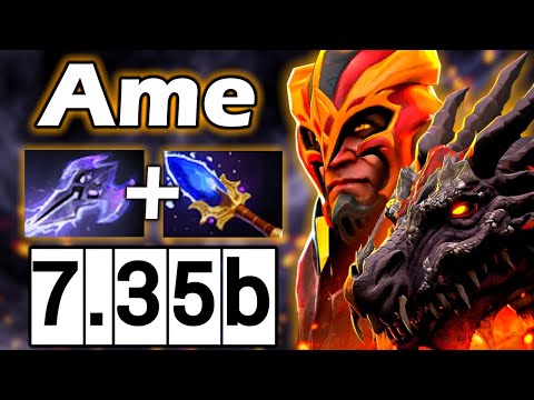 Видео: Аме на ДК, Имба патча - Ame Dragon Knight 7.35 DOTA 2