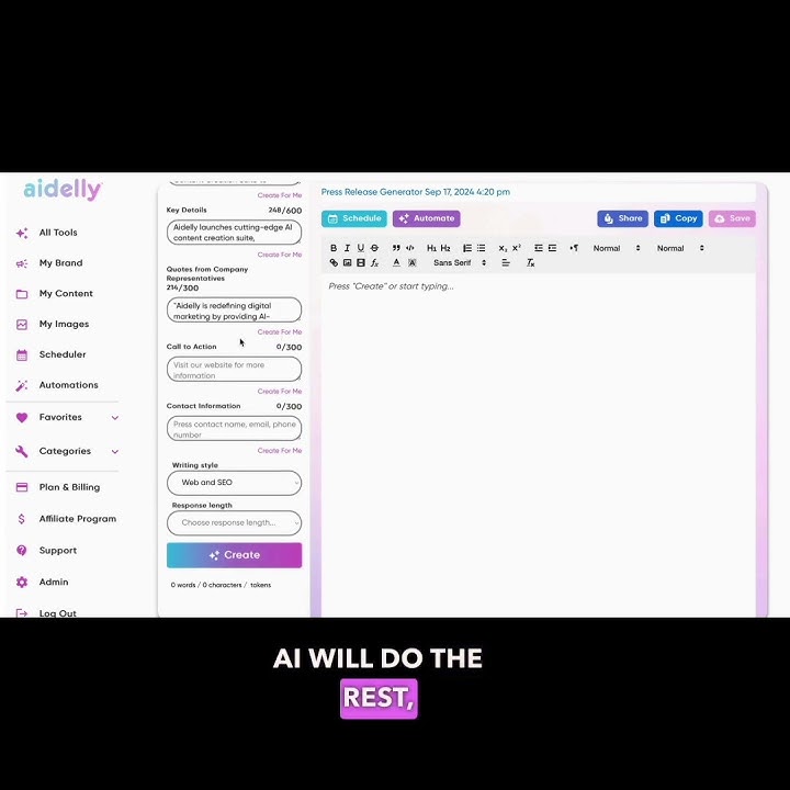 Need a press release fast? AI’s got you covered! Try Aidelly for FREE @ https://aidelly.ai #trending